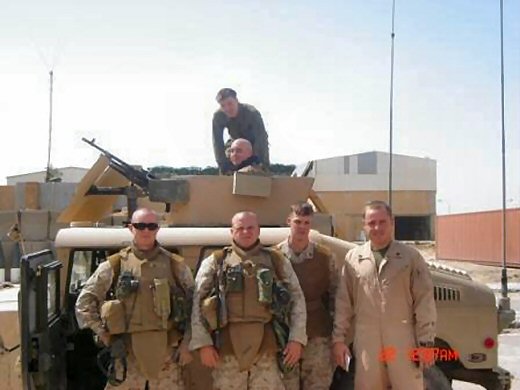 Marine with 1st Marine Division Band in Iraq Photo Marine with 1st Marine Division Band in Iraq Photo